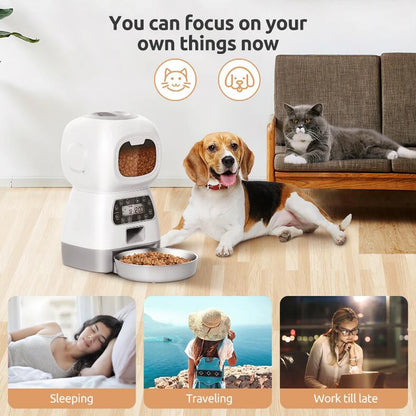 Comedero Automático SmartPet 3.5L - Cuidado Inteligente para Tu Amigo de 4 Patas 